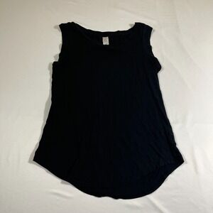 Alternative Apparel Women's S Black Cotton Tank Top Muscle Tee Curved Hem 04013C